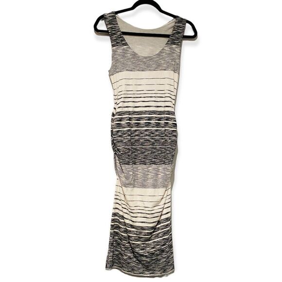 Athleta Stripe Midi Tank Dress, Neutral Stripe Size Small - Picture 2 of 7